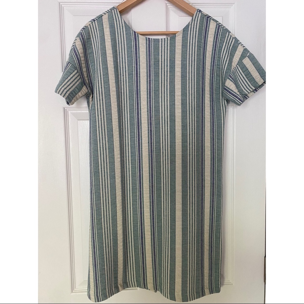 Zara TRF Striped Button Back Dress